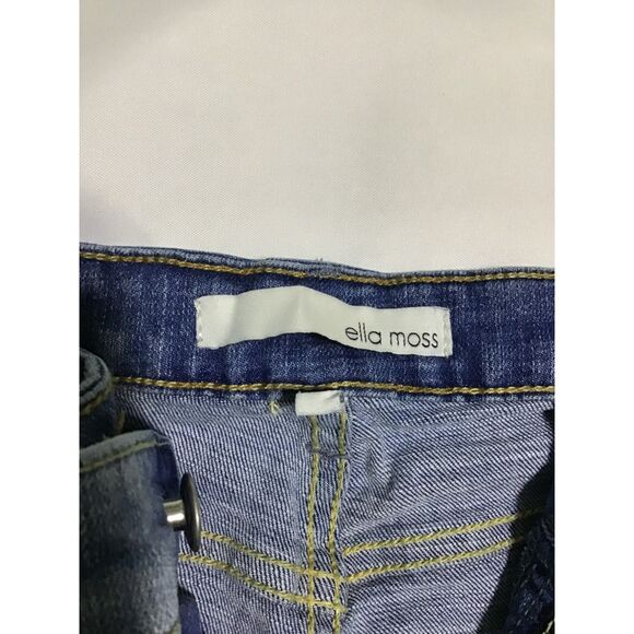 Ella Moss Blue High Rise Straight Jeans Size 12 - Picture 3 of 7